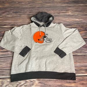 Cleveland Browns Hoodie Embroidered Helmet NFL Team Apparel Men’s Size XL
